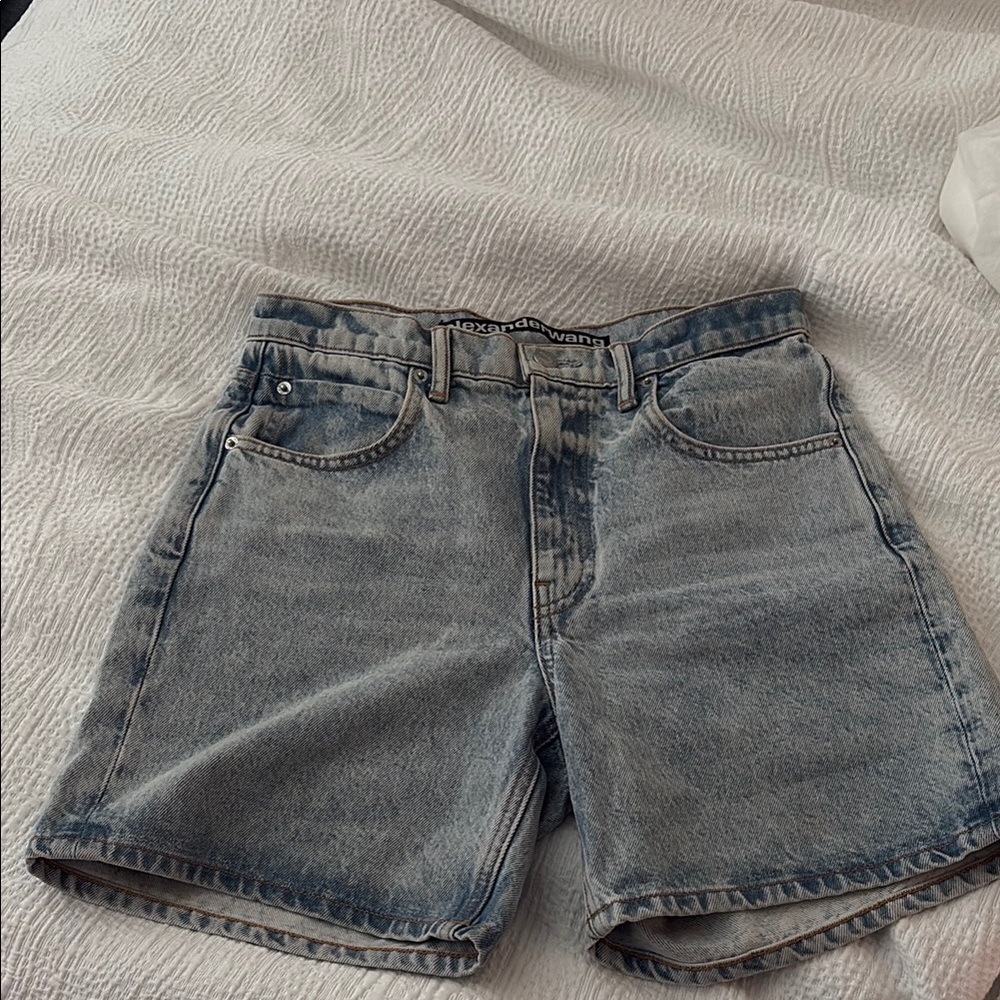 Alexander Wang Light Blue Denim Shorts